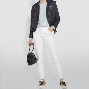 J Brand Maria White High-Rise Skinny Jeans, Size 28